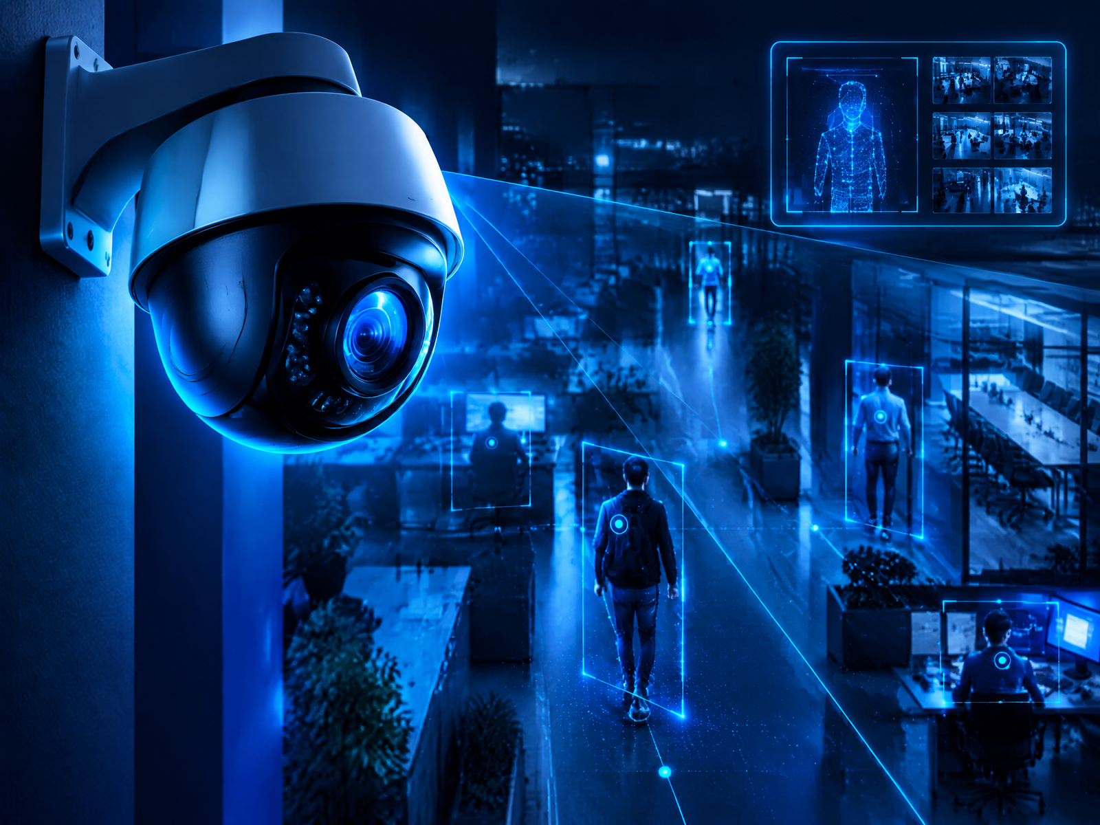 Câmera de segurança inteligente com monitoramento por IA